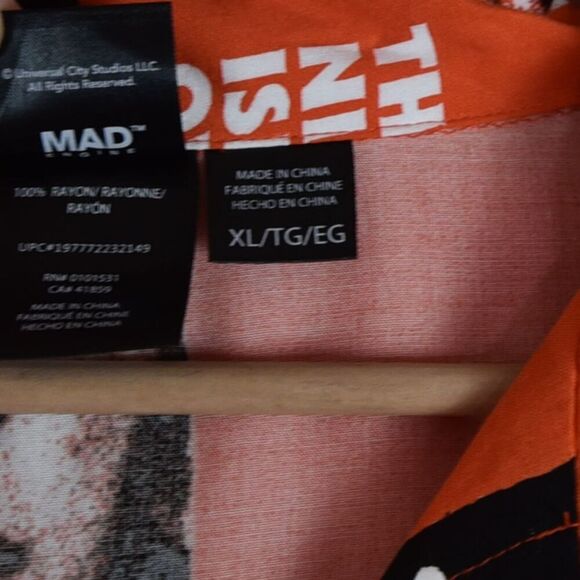 Halloween 2 Men's Button-Up Graphic Print Shirt Size XL Horror Classic - Picture 7 of 7